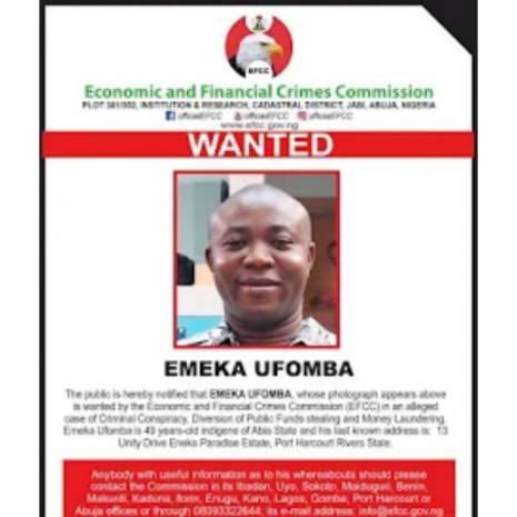 EFCC Declares Emeka Ufomba Wanted For Alleged Money Laundering