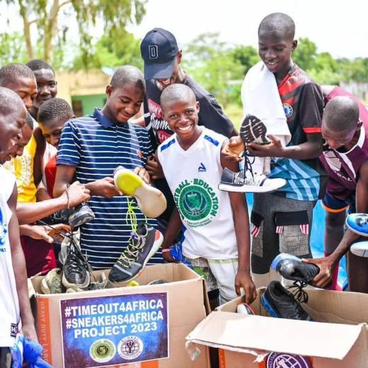 NGO Distributes Over 20,000 Shoes To Less Privileged Athletes In Nigeria